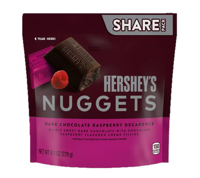 US Hershey's Nuggets Dark Choc Raspberry 229g