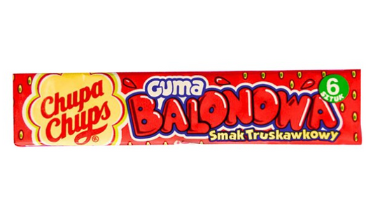 Chupa Chups Gum Balonowa Strawberry 27g