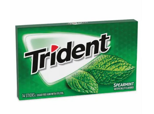 Trident Spearmint Gum 14 Sticks