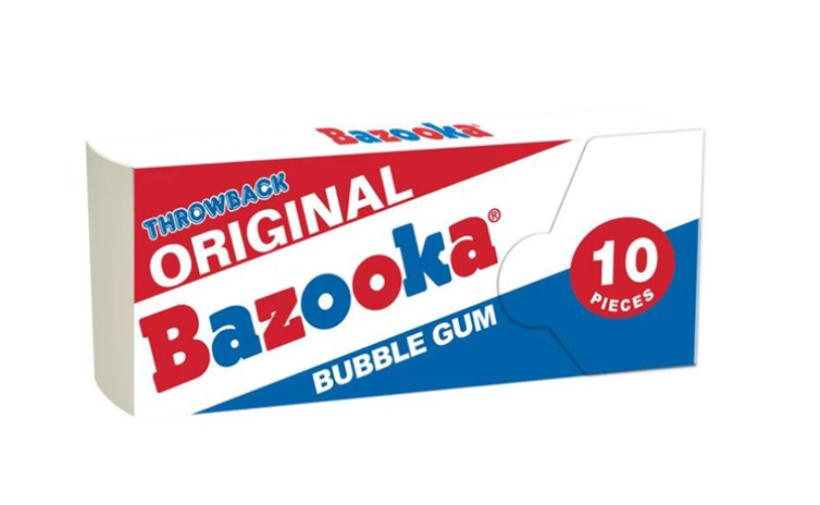 Bazooka Original Bubble Gum 10pc 60g - Tom's Confectionery Warehouse