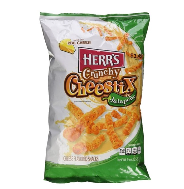 US Herr's Crunchy Cheestix Jalapeno 227g