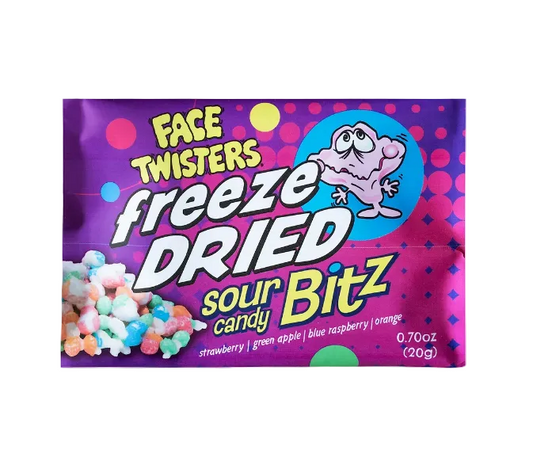 Face Twisters Freeze Dried Sour Candy Bitz 20g