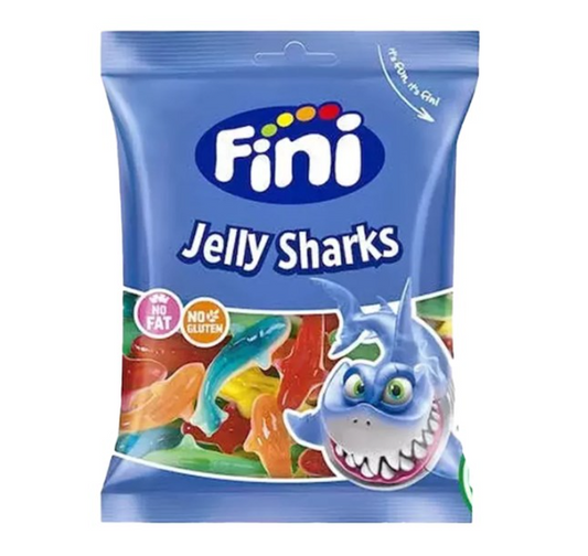 Swedish Fini Clear Jelly Sharks 75g