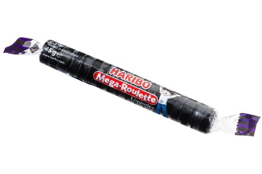 Swedish Haribo Mega Roulette Liquorice 45g