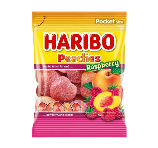 Haribo Peaches Raspberry 80g