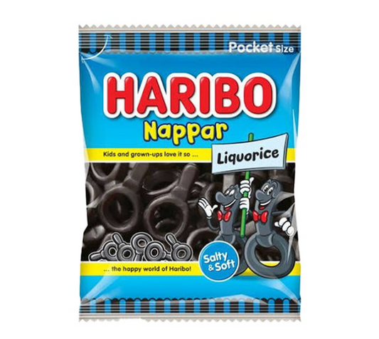 Haribo Nappar Sour Liquorice 120g