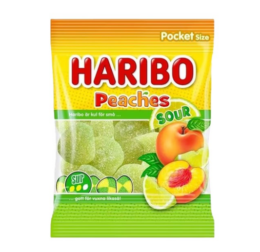 Haribo Sour Green Peaches 70g