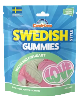 CandyCove Swedish Gummies Watermelon Heart 80g