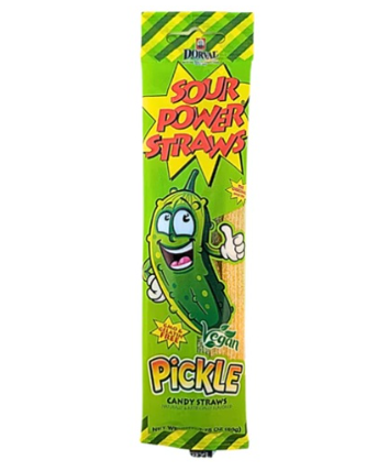 Sour Power Candy Straws Pickle 50g