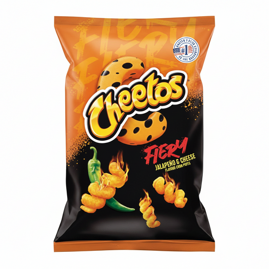 UK Cheetos Fiery Jalapeno & Cheese Crisps 70g