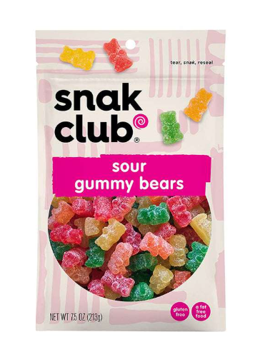 US Snak Club Sour Gummy Bears 213g