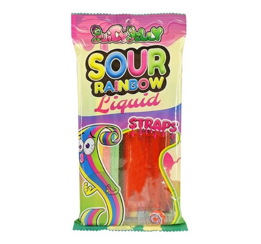 Juicy Jelly Sour Rainbow Liquid Straps 160g