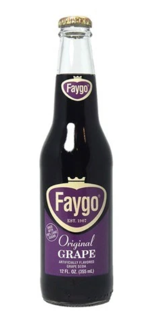 Faygo Grape Soda Glass Bottle 355ml