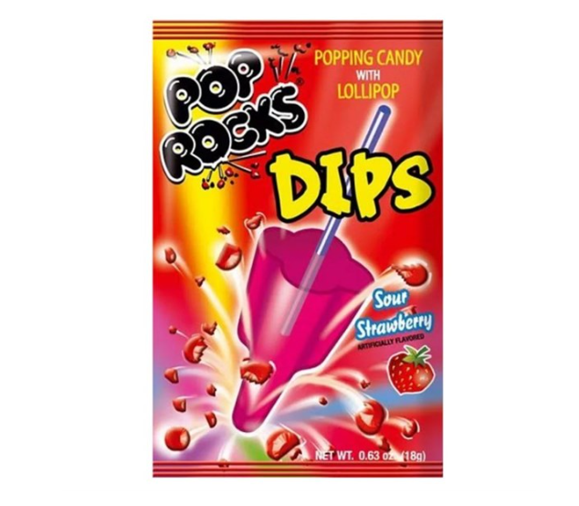 Pop Rocks Dips Sour Strawberry 18g