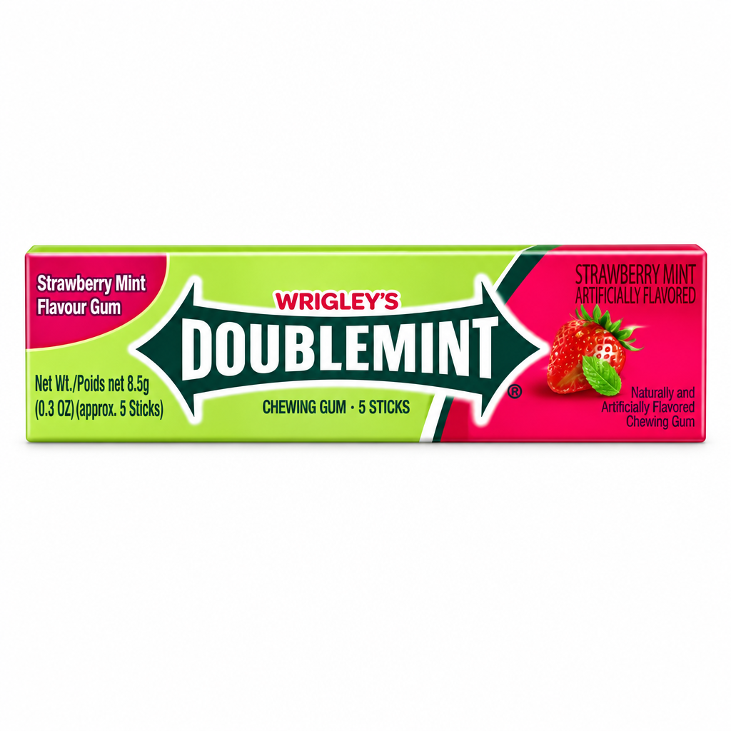 Wrigley's Doublemint Strawberry Mint Gum Stick Asia 13.5g