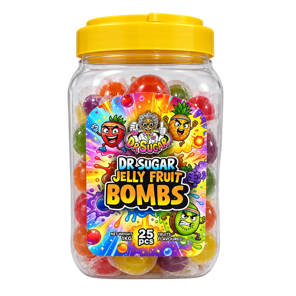 Dr Sugar Jelly Fruit Bombs 25pcs Jar 1kg