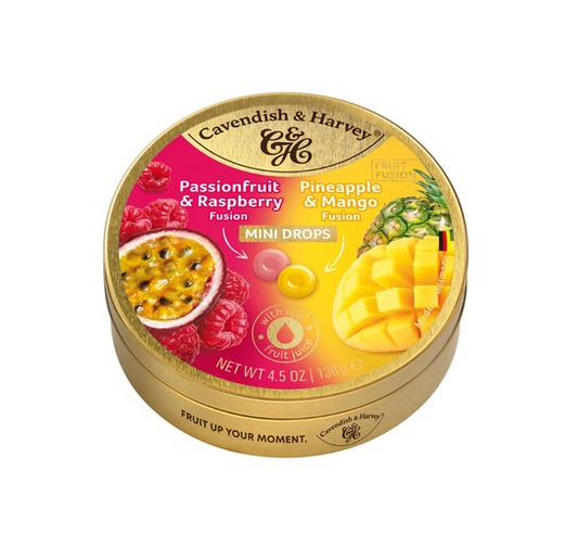 Cavendish & Harvey Mini Drops Passionfruit Pineapple Mango 130g