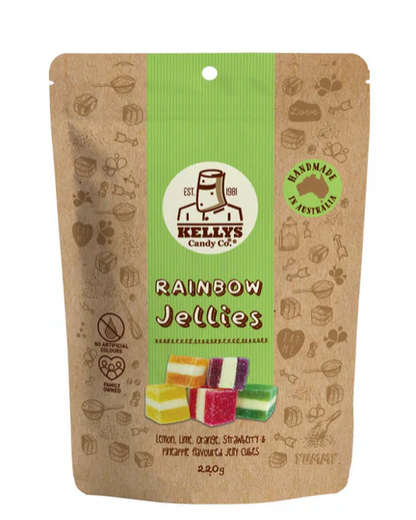 Kellys Rainbow Jellies 220g - Tom's Confectionery Warehouse