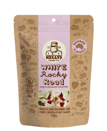Kellys White Choc Rocky Road 175g