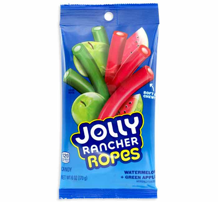 Jolly Ranches Ropes Watermelon Green Apple 175g