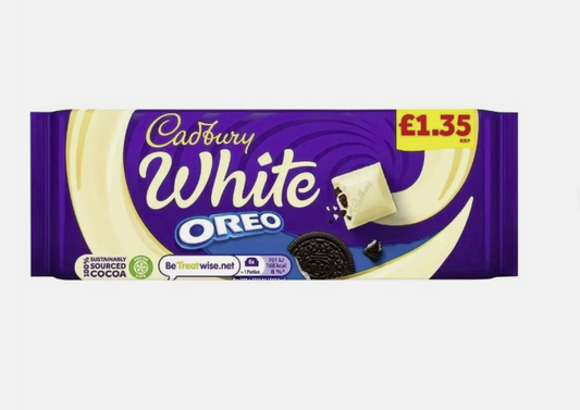 UK Cadbury Diarymilk White Oreo Sandwich 96g