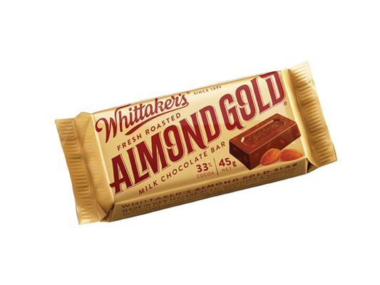 Whittaker's Almond Gold Slab 45gx50
