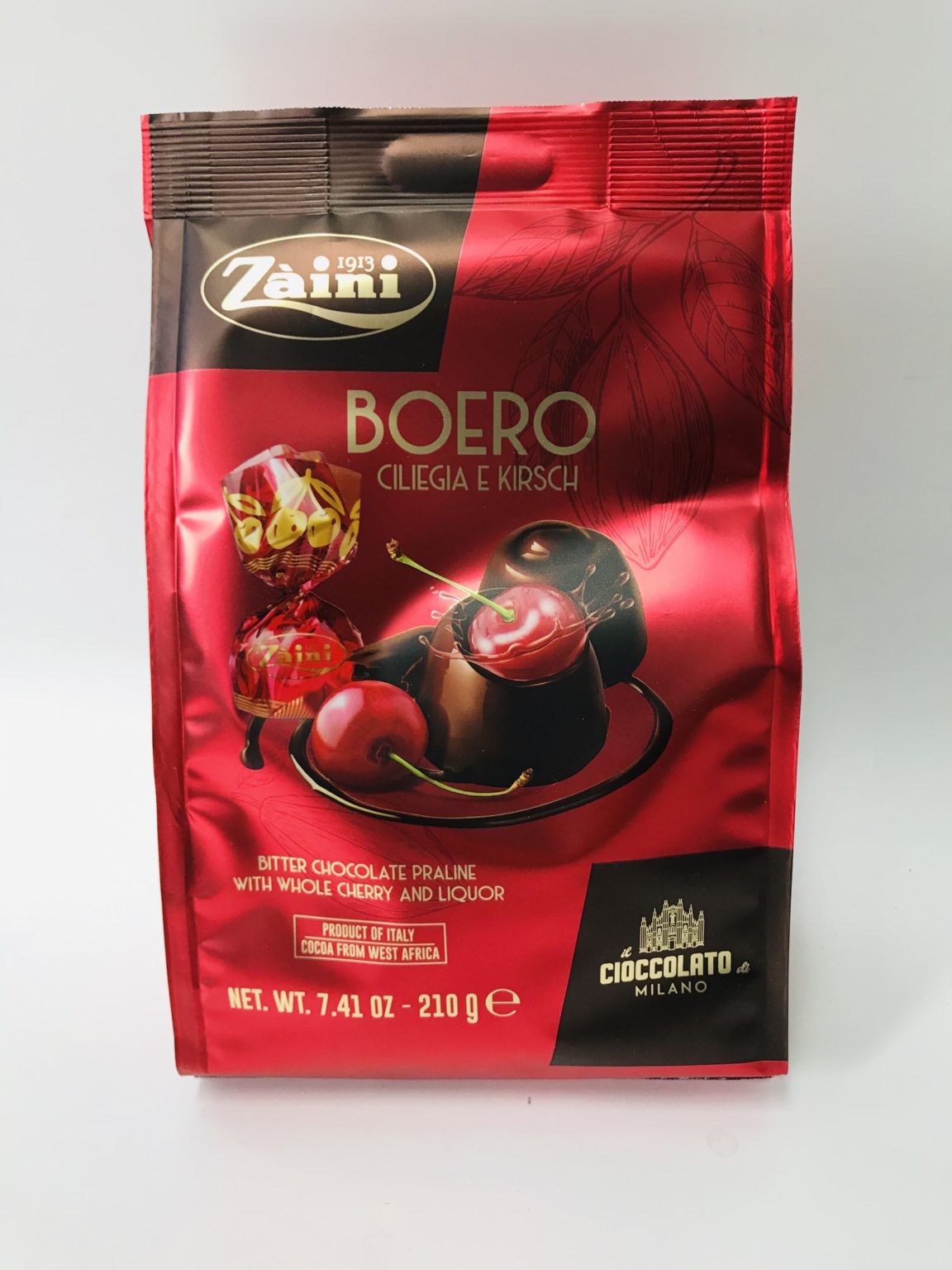 Zaini Boero Chocolate Cherry Liquors Bag 210g