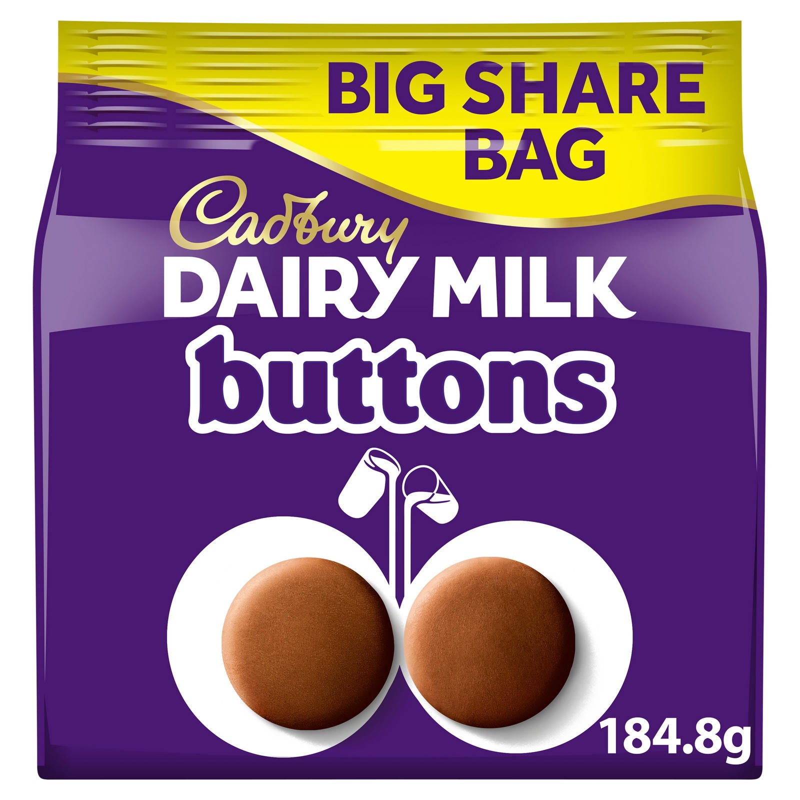 CADBURY DAIRY MILK BUTTONS 184.8G – Tom's Confectionery Warehouse