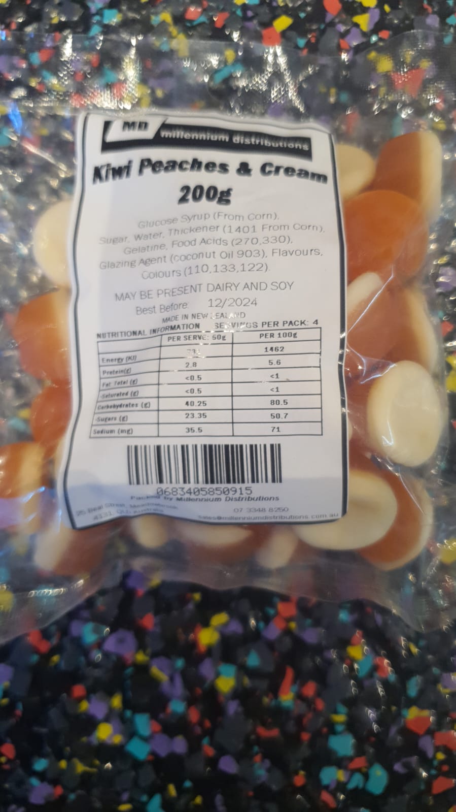 Kiwi Peaches & Cream 200g