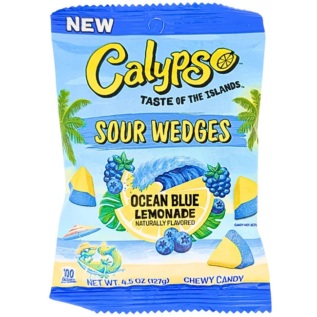 US Calypso Sour Wedges Ocean Blue Lemonade 127g