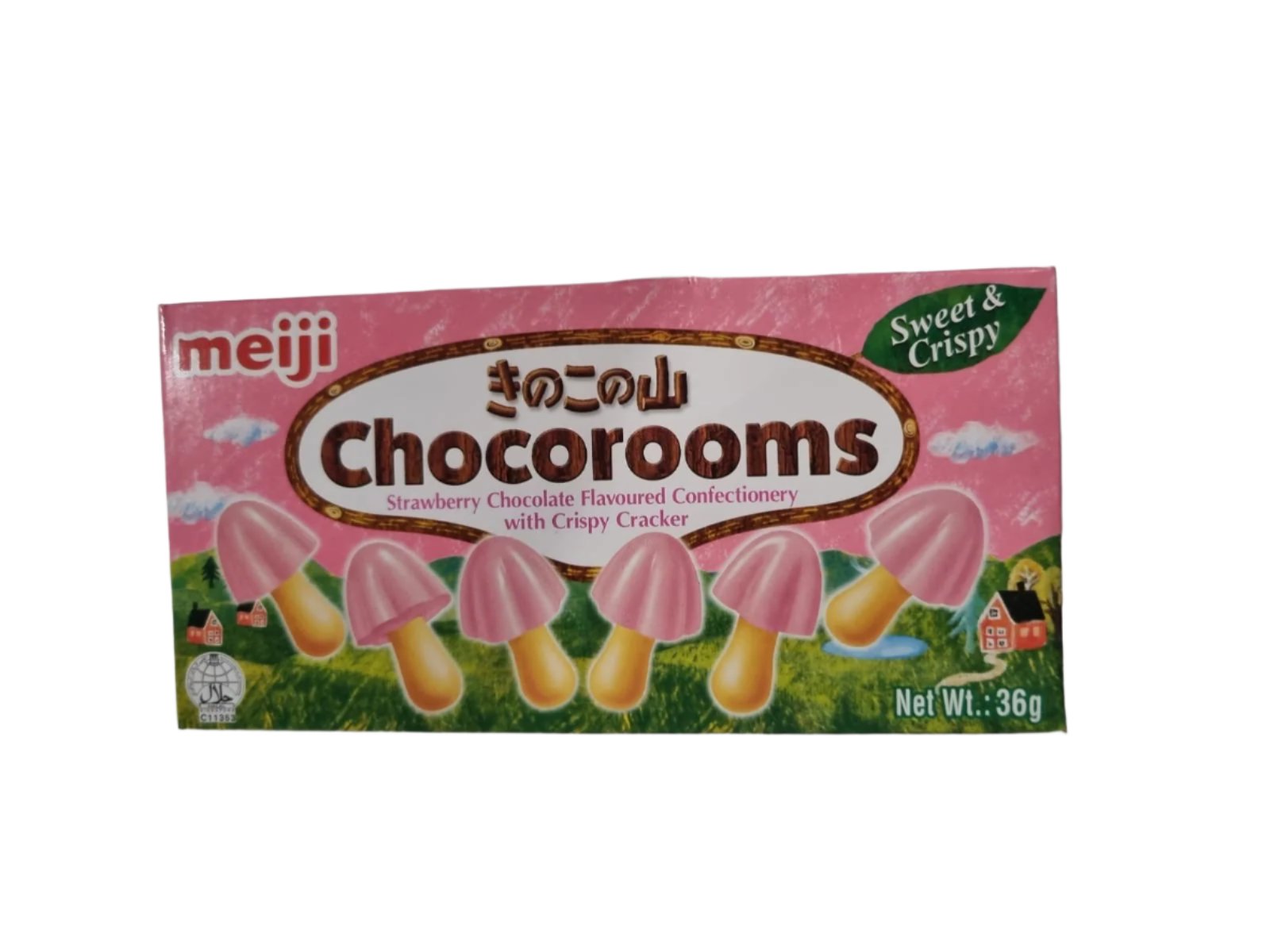 Meiji Chocorooms Strawberry 36g - Tom's Confectionery Warehouse