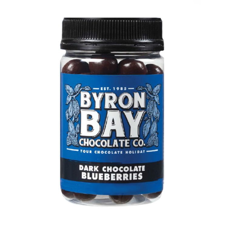 Byron Bay Chocolate Co. Dark Chocolate Blueberries Jar