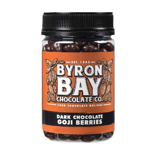 Byron Bay Chocolate Co. Dark Chocolate Goji Berries Jar