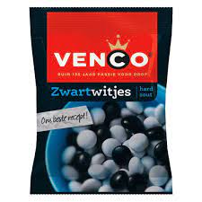 Venco -Zwart Witjes (Black & White Licorice Mint) 275g