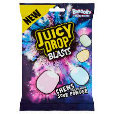 Bazooka Juicy Drop Blasts Chews with sour powder 45g