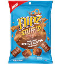 USA Flipz Milk Chocolate PB Filled Pretzels 99g