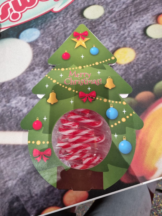 Tom’s Sweets 50g Xmas tree mini candy cane