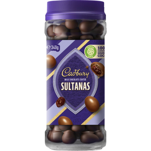 CADBURY SCORCHED SULTANAS 340G