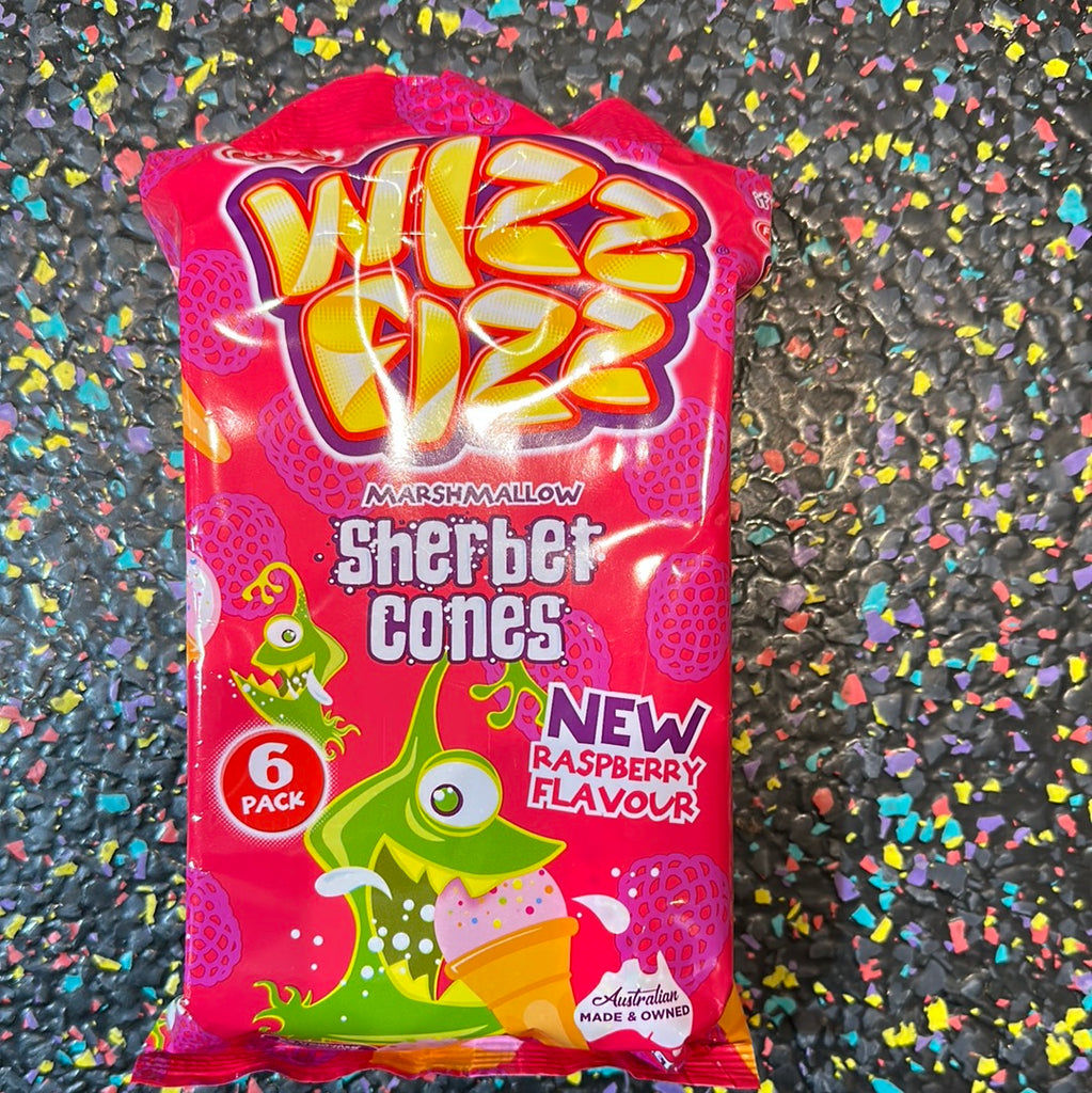 Fyna Wizz Fizz Raspberry Sherbet Cones 5pk 70g – Tom's Confectionery ...