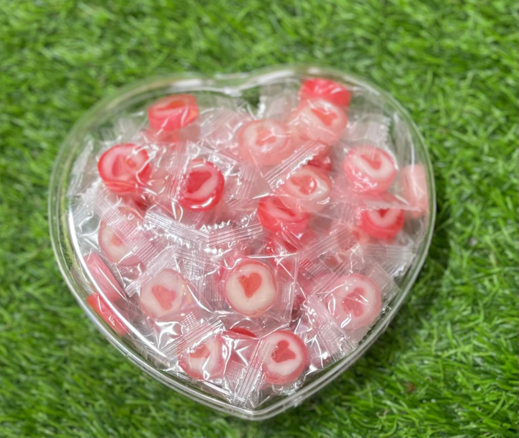 Heart plastic- Heart rock candy 100g