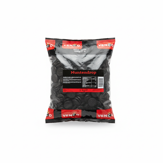 Venco Coin Liquorice Sweet 1kg product photo on a clean white background