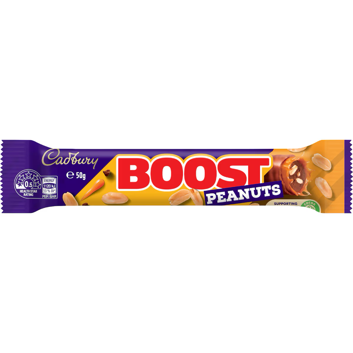Cadbury boost peanut chocolate bar  50g