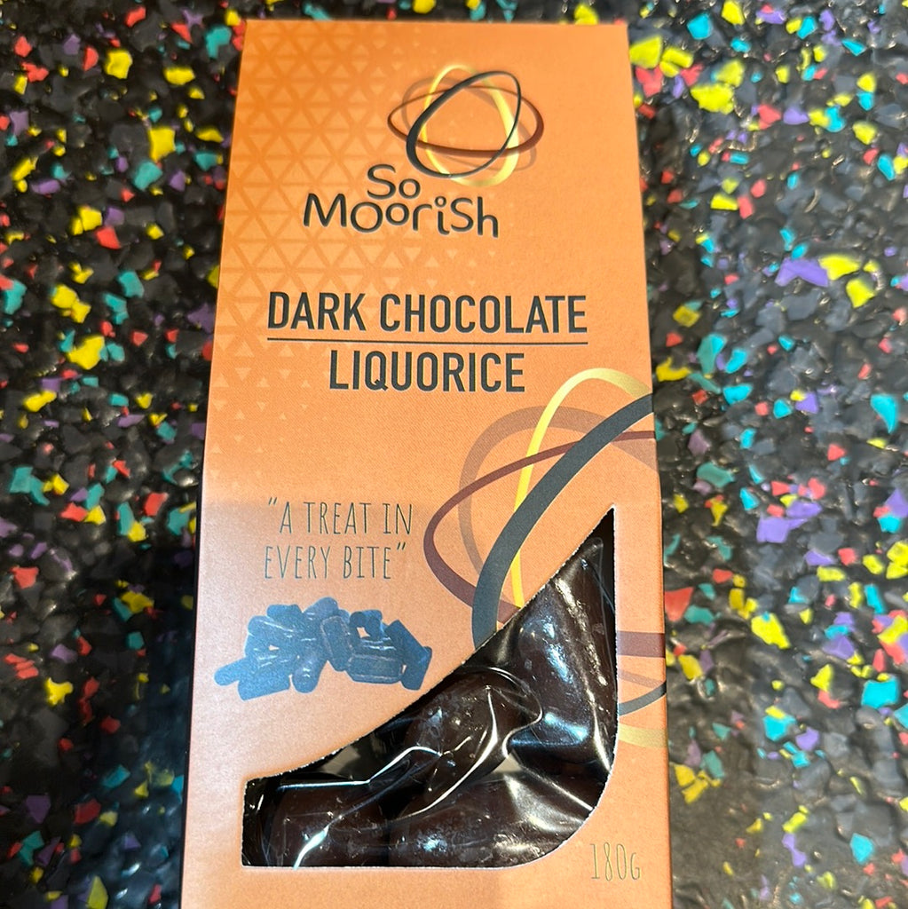 Dark Choc.Licorice Bullets 180g Tom's Confectionery Warehouse