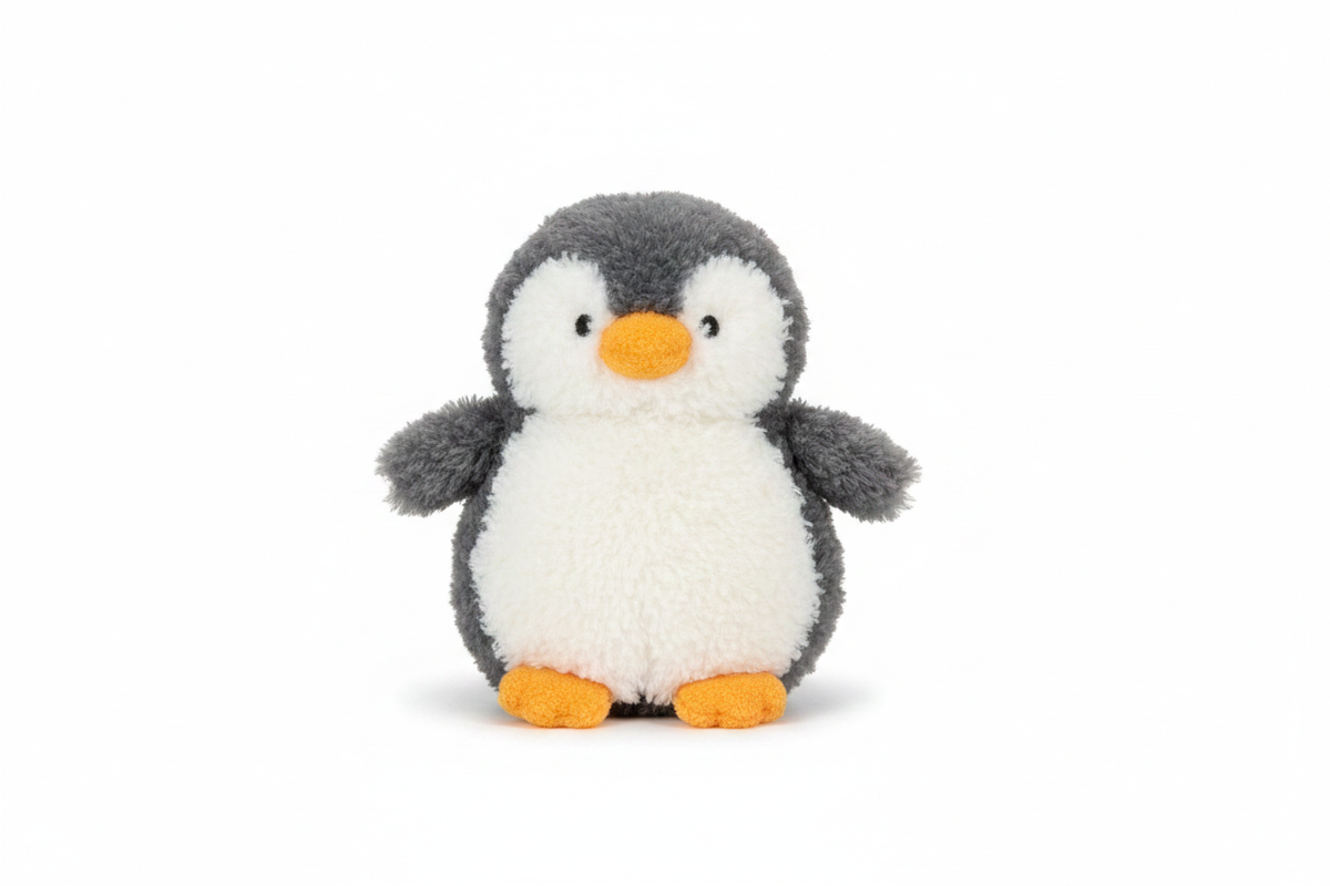 Jelly Cat Grey Penguin with no background