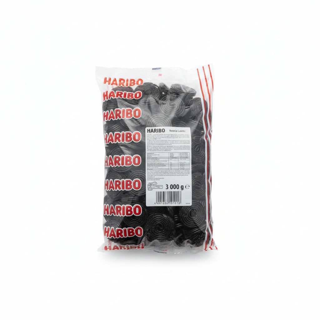 Haribo Licorice Jojos 3kg product photo on a clean white background