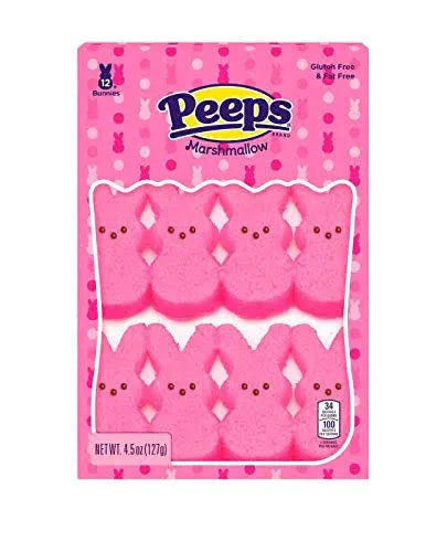 Peeps Pink Marshmallow Bunnies 12pc 127g