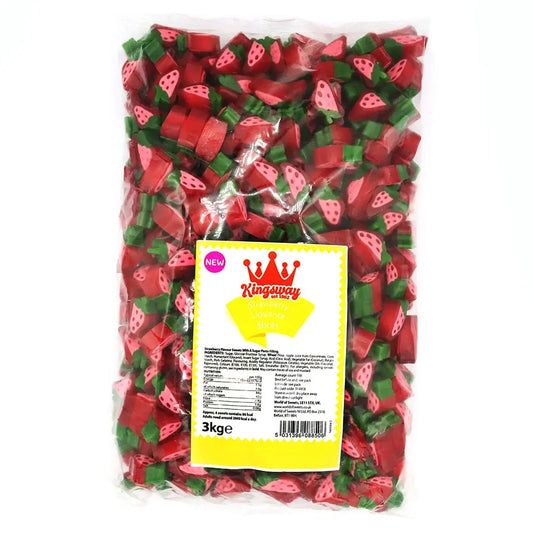 Kingsway Strawberry Liquorice Slices 3kg