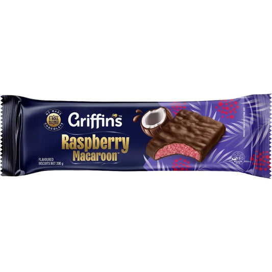 Griffins Macaroons Raspberry Chocolate 200g