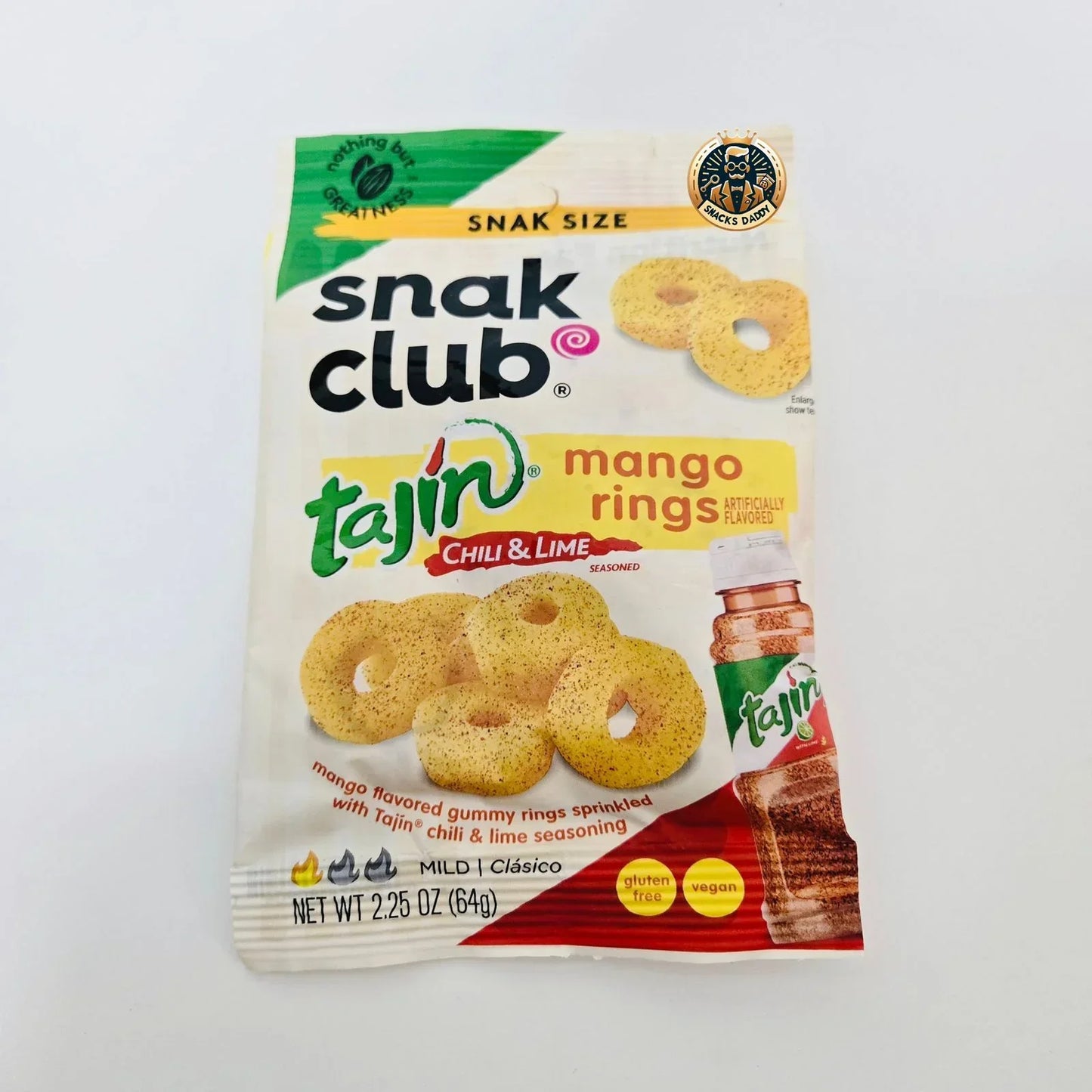 US Snak Club Tajin Mango Rings 64g