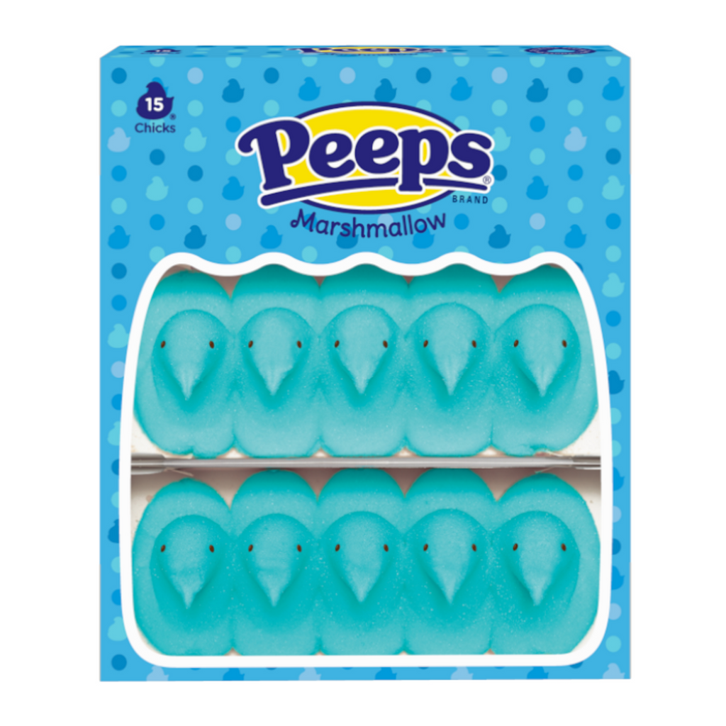 Peeps Blue Marshmallow chicks 15pc 127g